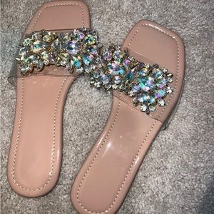 Brand new rhinestone sandals